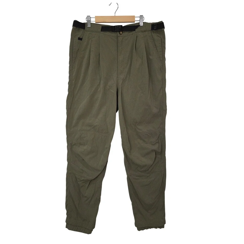 The North Face Mens Green Hiking Pants‎ L Belted Cordura Ripstop Nylon Gorpcore